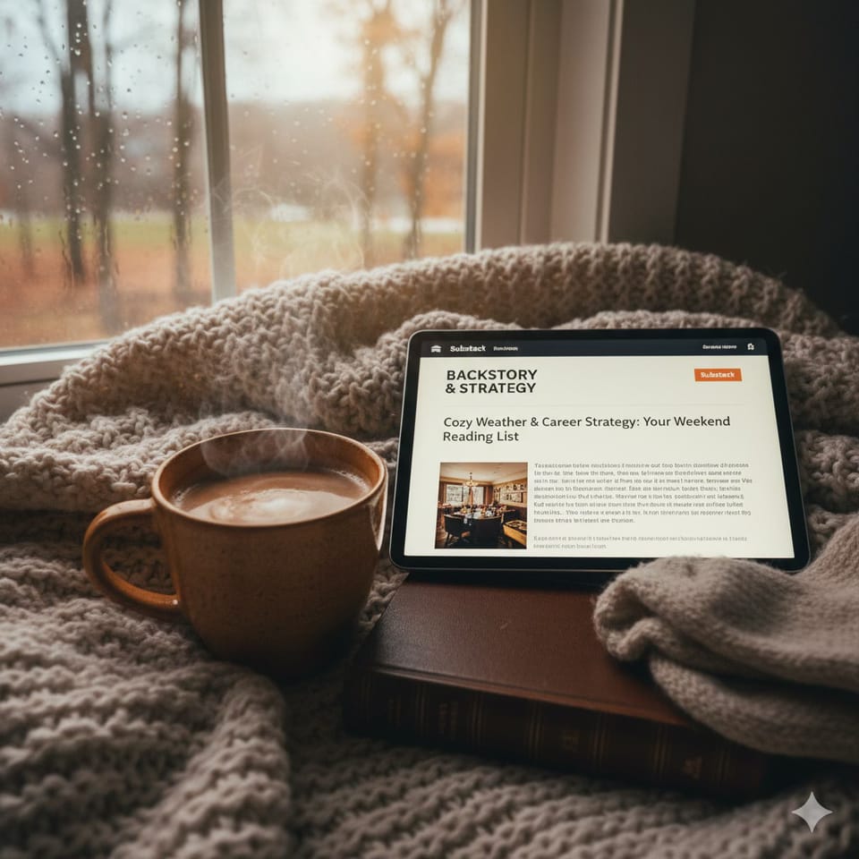 Cozy Weather & Career Strategy: Your Weekend Reading List
